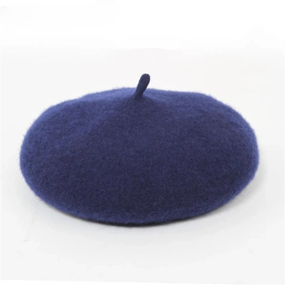 Beret French Wool - Navy Children Wool Beret Girl Boy