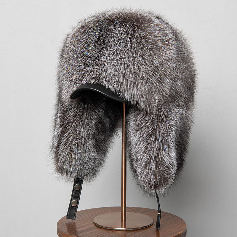 Trapper Hat Ear Flap - 100% Real Fox Fur Hats Women's