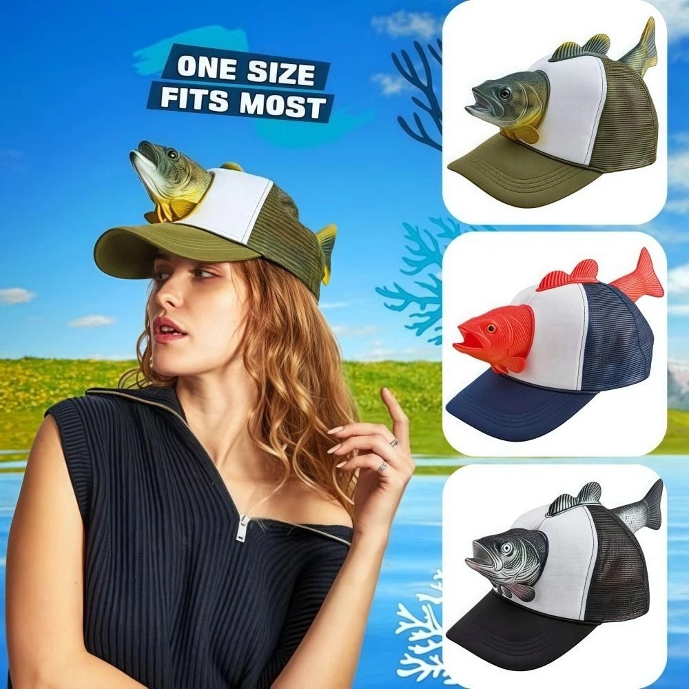 Funny 3D Fish Animal Trucker H – обзор и цена Trucker Cap Mesh