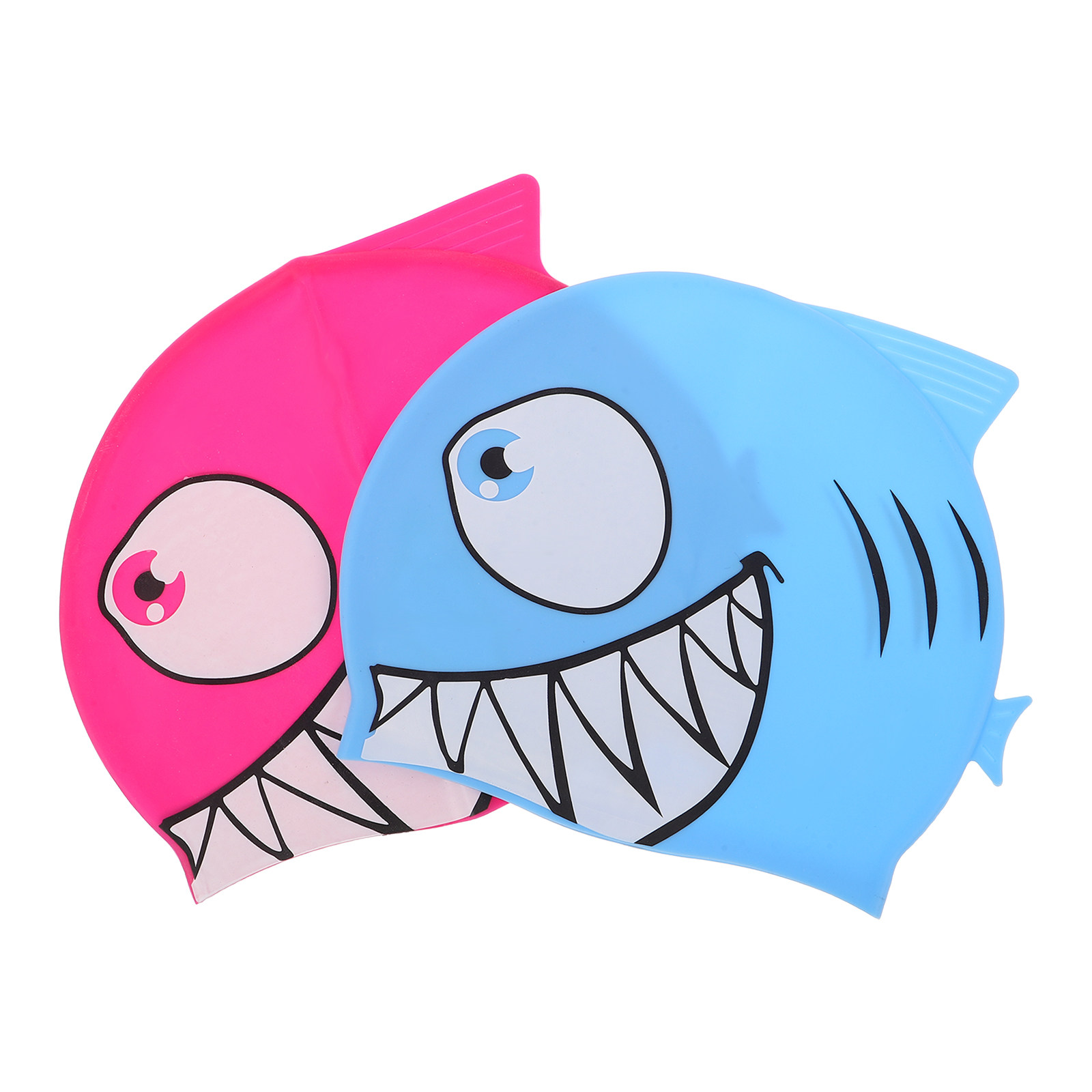 2Pcs Kids Fish Pattern Silicon – обзор и цена Swim Hat Silicone