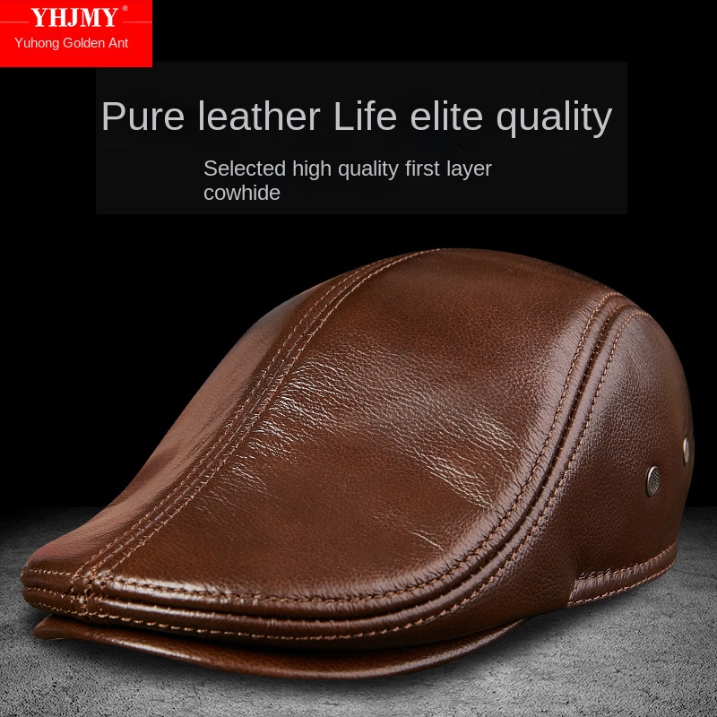Genuine Cowhide Leather Men Be – обзор и цена Baseball Cap Structured