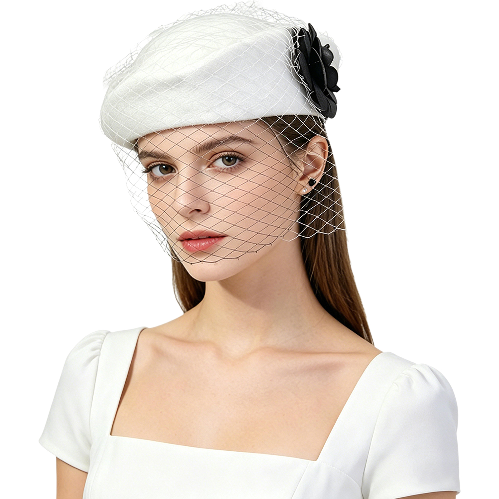 Vintage Artificial Flower Brid – обзор и цена Beret French Wool