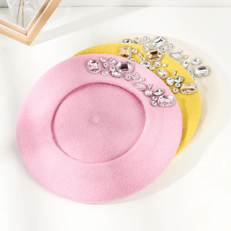 French Beret Thick Rhinestone  – обзор и цена Beret French Wool