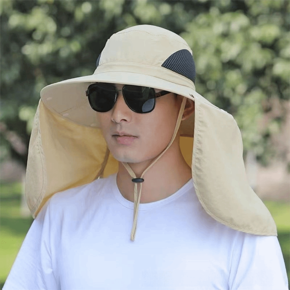Removable Cloth Men Sun Hat Bi – обзор и цена Visor Sun Hat