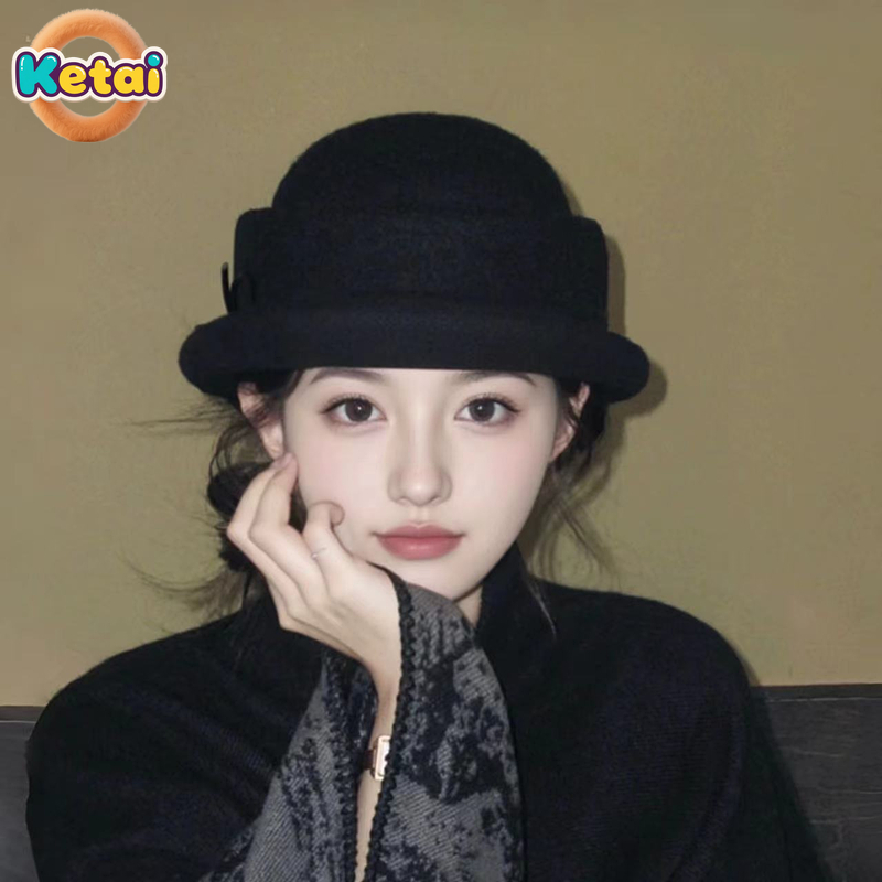 Black Wool Top Hat Beret Women – обзор и цена Beret French Wool