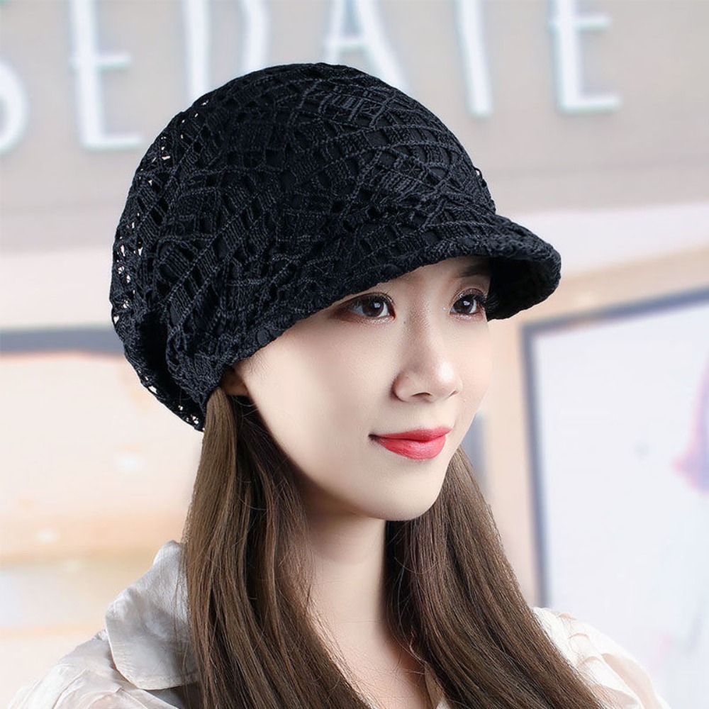 Hollow Out Flower Beanie Cap B – обзор и цена Baseball Cap Structured