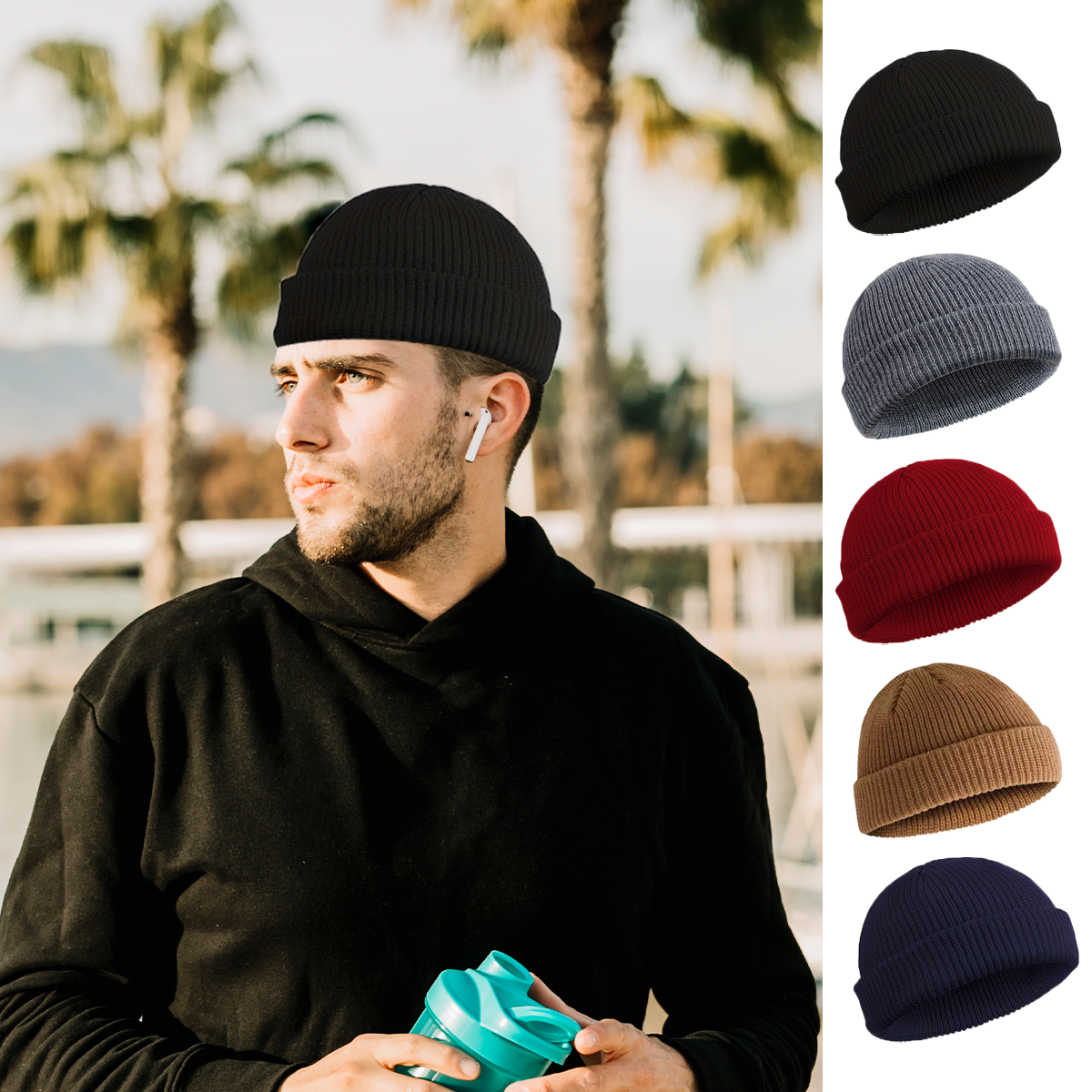 Winter Knitted Hat Warm Outdoo – обзор и цена Beanie Cuffed Knit